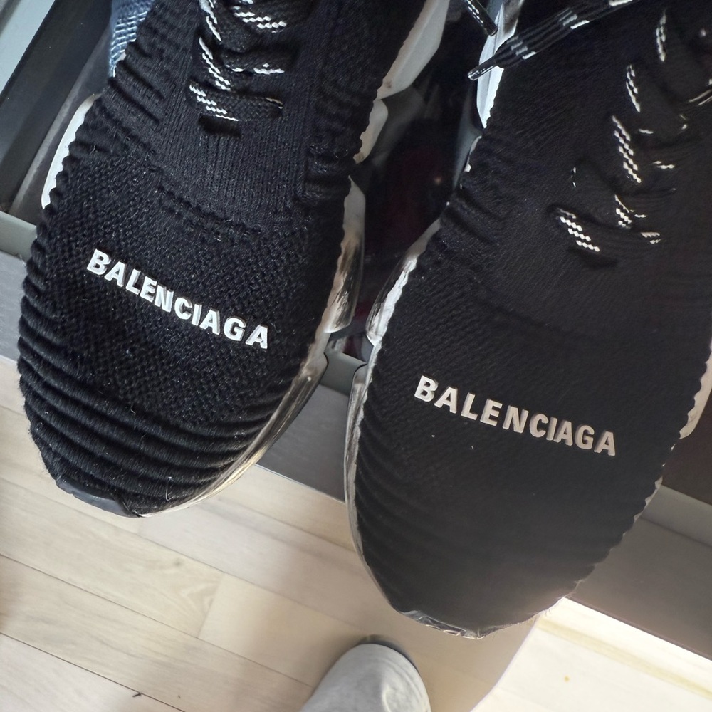 Balenciaga Black Knit Sneakers - Picture 5 of 6